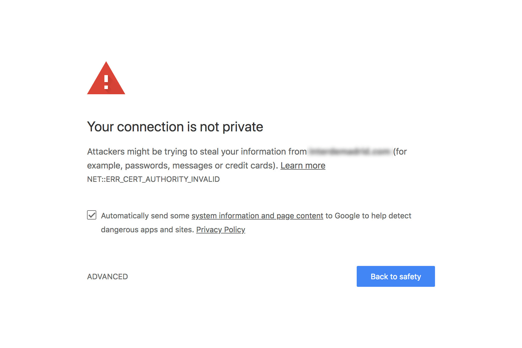 Security Warnings