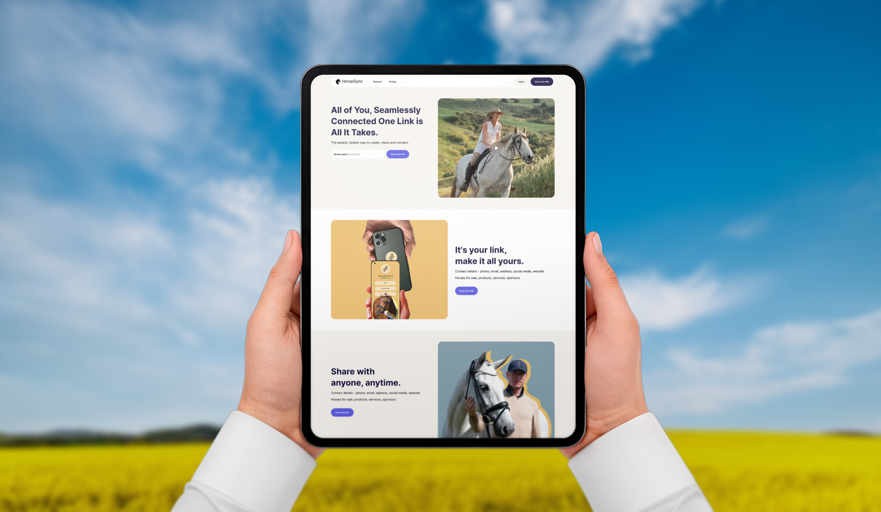Horse Sync app - equine community management interface
