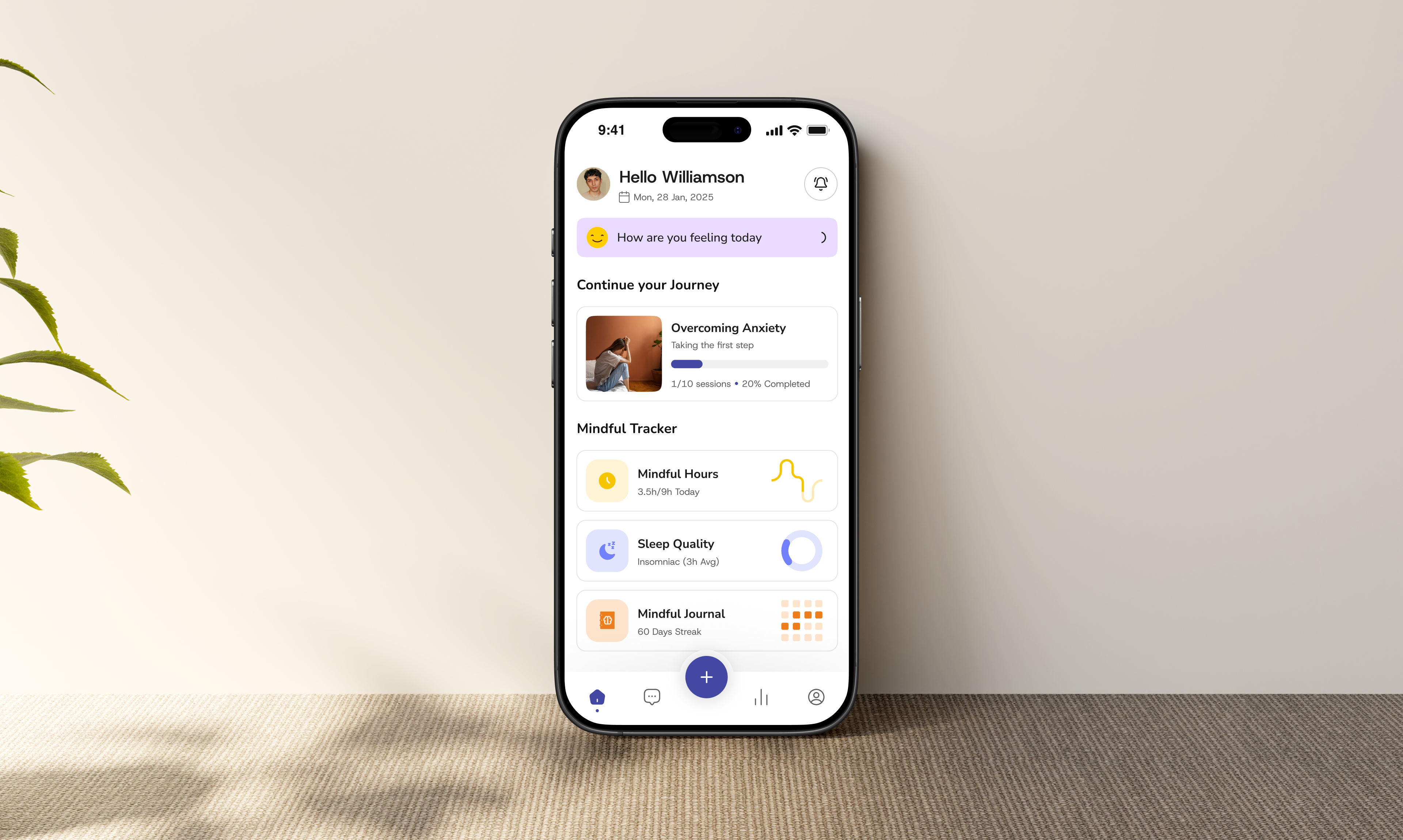 Mindfulness Progress Tracking Analytics View