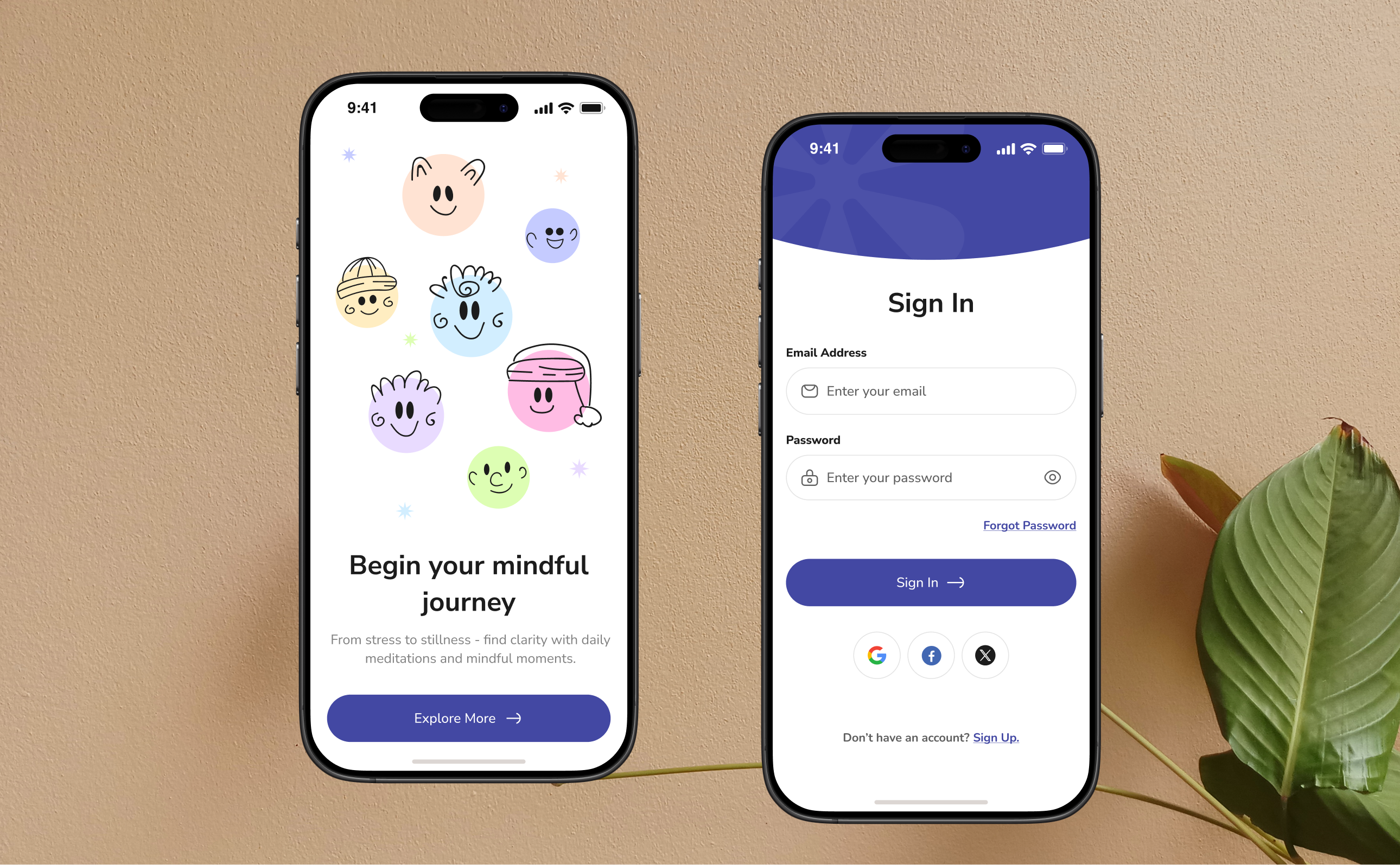 Soothing UI/UX Interface Designed for Calm Experience