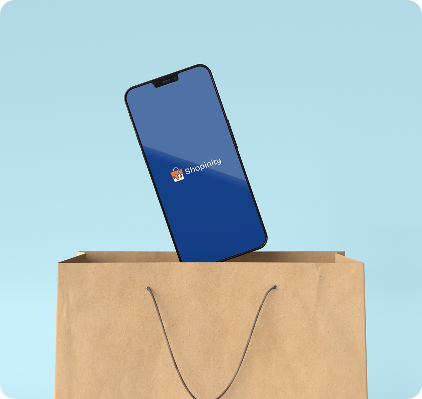 Shopinity E-Commerce app user interface - local business discovery
