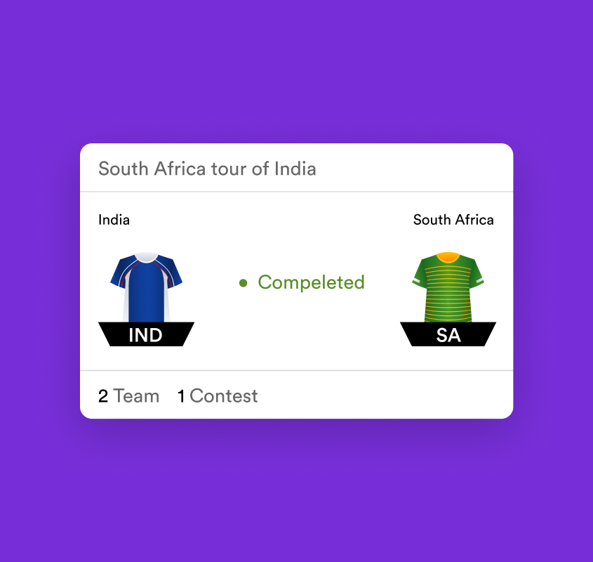 Sports11 app - intuitive user interface for fantasy games