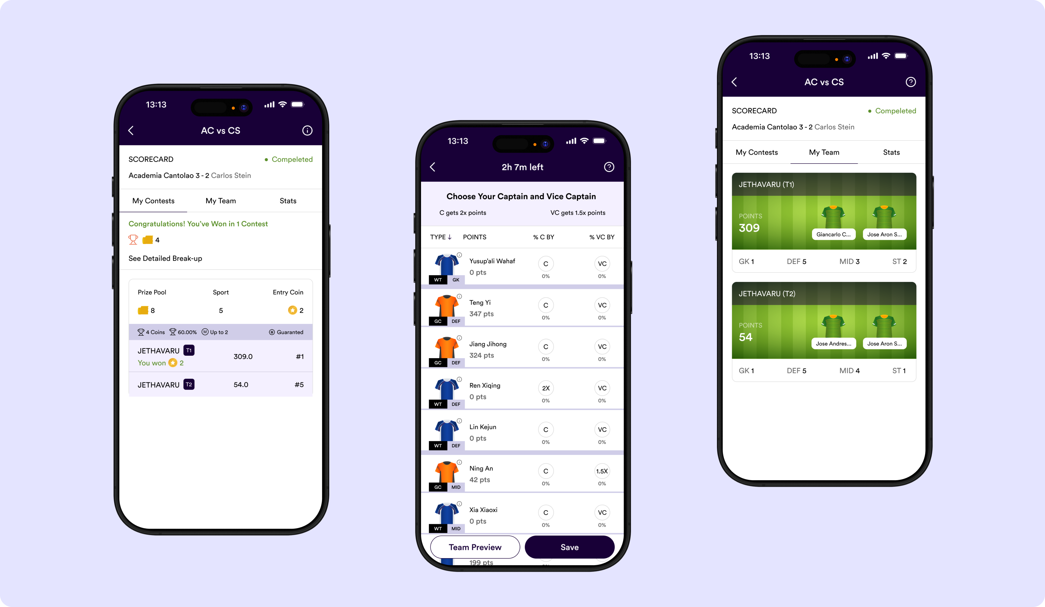 Strike11 app - seamless fantasy sports interface