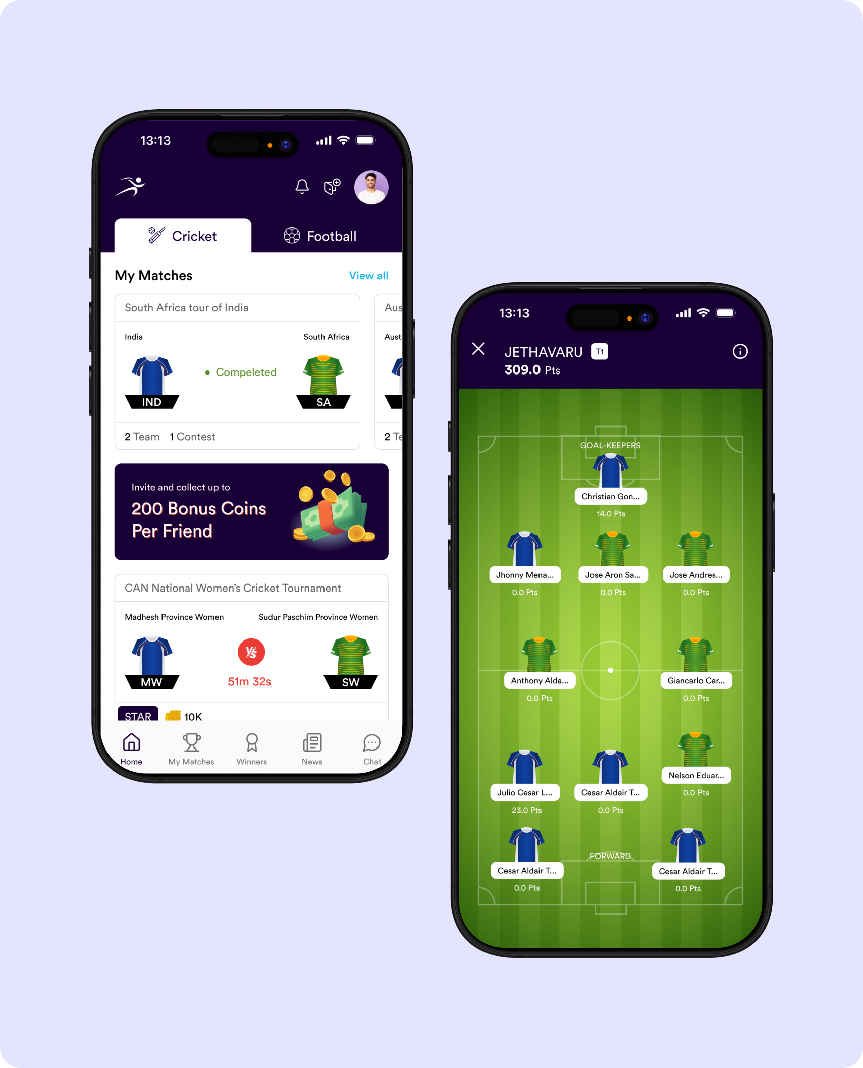 Strike11 app - real-time match updates and scores