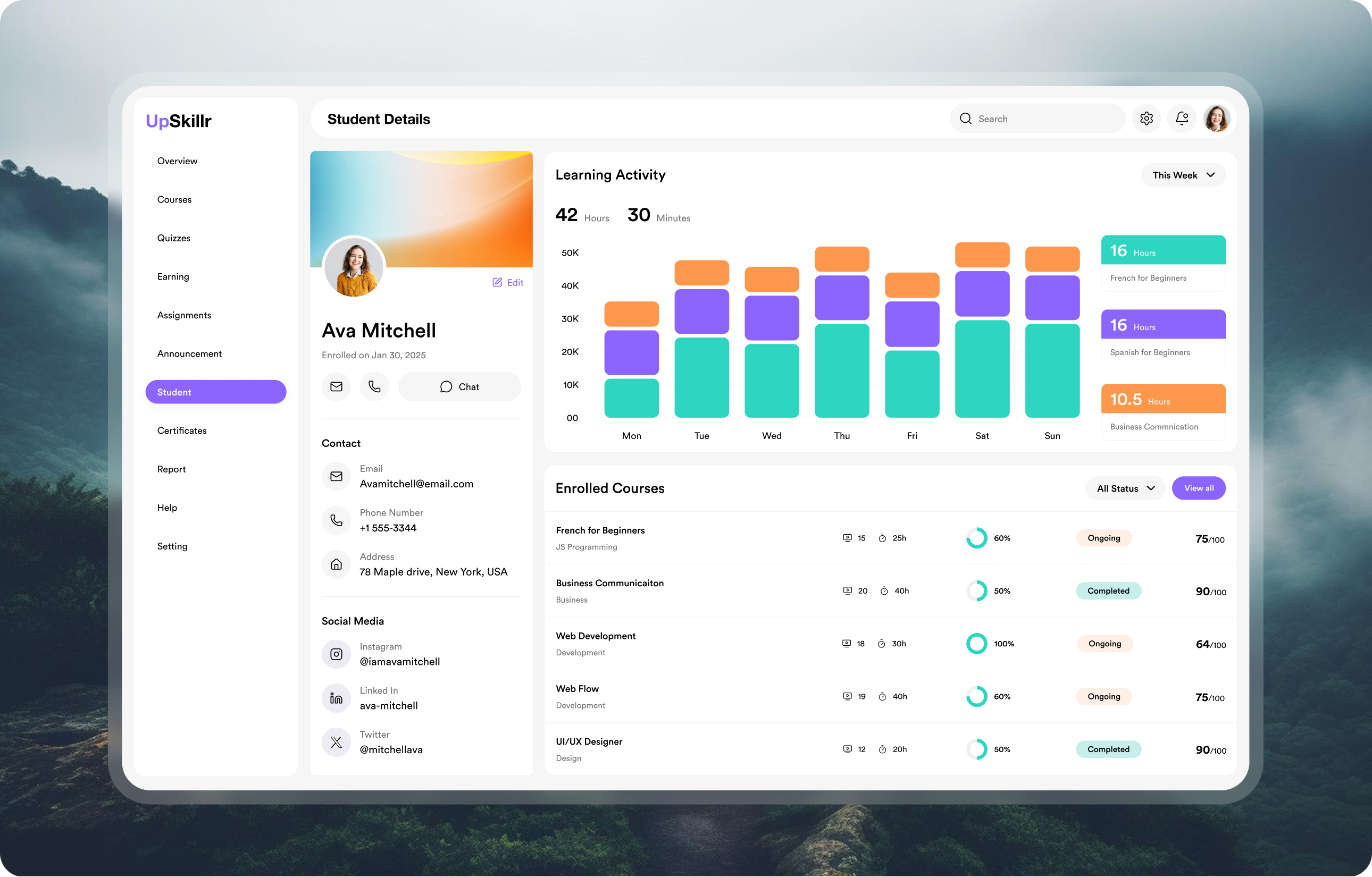 UpSkillr LMS Automated Course and Assignment Management