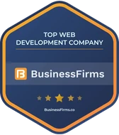 BusinessFirms badge: Top Web Development Company